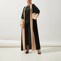 Robe Kaftan Personnalisée à Faible MOQ pour Adultes, Robe Ethnique Modeste Inspirée de Dubaï et d'Oman, Kimonos Ouverts pour Femmes, Ensembles d'Inspiration Ethnique
