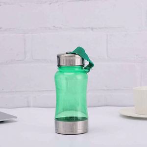 Green Plastic Sports Water Bottle With Screw-On <b>Cap</b> And Rope For Outdoor <b>Hiking</b> Travel Unisex Bpa Free Direct Drinking - Product Image 3