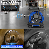 Caméra d'endoscope de plomberie de vidange 100M Caméra d'égout portable à nivellement automatique Caméra d'inspection de tuyau 1080P