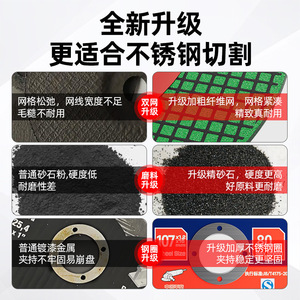 เครื่องเจียรเหลี่ยม Lansheng, ใบเจียร, ใบตัด, เครื่องเจียรมือสำหรับขัดและเจียรโลหะและสแตนเลสโดยเฉพาะ - Product Image 3