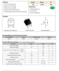 Ban đầu <span class=keywords><strong>MOSFET</strong></span> IC bóng bán dẫn điện tử loại 30V 80A chuyển đổi nhanh n-ch 3080k <span class=keywords><strong>MOSFET</strong></span> 252 Loại sản phẩm bóng bán dẫn - Product Image 3