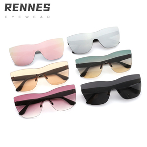 Lunettes de soleil unisexes de haute qualité, style œil de chat, protection solaire extérieure, sans monture, UV400, personnalisées, pour la photographie de rue, miroir Rennes - Product Image 5