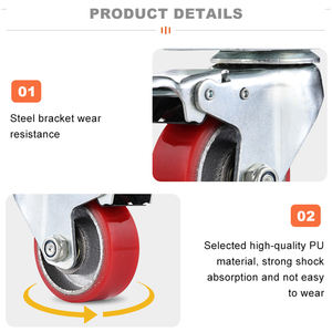 Giro/fixo Universal 2,<span class=keywords><strong>5</strong></span> polegadas 3 polegadas 4 polegadas <span class=keywords><strong>5</strong></span> polegadas Rodízio <span class=keywords><strong>Industrial</strong></span> - Product Image 4