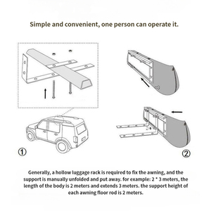 Telo per Camion Ribaltabile Quadrato in Tessuto Oxford 420D, Stile Tenda da Campeggio, <span class=keywords><strong>Accessori</strong></span> per Auto, Vendita all'Ingrosso per Campeggio Outdoor 4x4 - Product Image 5