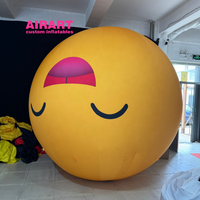 Ballon gonflable visage expressif de 3 m avec différentes expressions, ballon gonflable visage souriant pour fête, idéal pour affichage en place publique