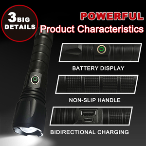 50000 <span class=keywords><strong>lumen</strong></span> dài khoảng cách ngoài trời <span class=keywords><strong>Torch</strong></span> ánh sáng đèn pin mạnh mẽ tùy chỉnh đèn pin với logo và pin - Product Image 6