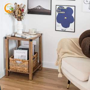 Cesta de Almacenamiento Multifuncional Ecoka, Hecha a Mano, Ecológica, de Jacinto de Agua y Pasto Marino Natural, con Asas, Modelo 03 en Stock - Product Image 3