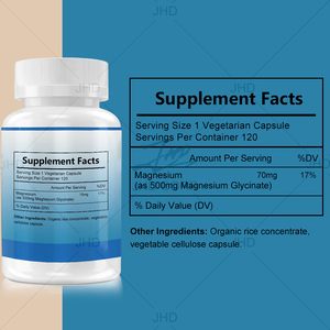 OEM Private Label 400mg 500mg capsule di glicinato di magnesio puro - Product Image 2