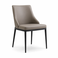 Chaise de salle à manger moderne rembourrée sans accoudoirs, chaise d'appoint avec pieds en bois, mobilier de salle à manger pour restaurant