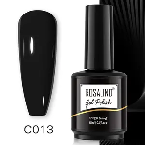 ROSALIND High Quality 15ml OEM Private Label Pure/glitter Color Long Lasting Vernis Semi Permanent Uv Led Nail Gel Polish