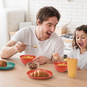 Dishwasher Safe Plastic Camping Tableware <strong>Set</strong> Reusable BPA Free <strong>Picnic</strong> <strong>Set</strong> Recyclable RPET Recycled Cup Bowl <strong>Plate</strong> Cutlery <strong>Set</strong> - Product Image 2