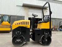 Compacteur vibrant portatif tandem de 1, 1,5 et 2 tonnes avec moteur Changchai et transmission à engrenages