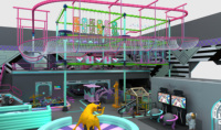 Structure de jeu géante personnalisée, directement de l'usine, avec structure d'escalade multi-niveaux, équipement de terrain de jeu intérieur pour parcs à thème et centres commerciaux