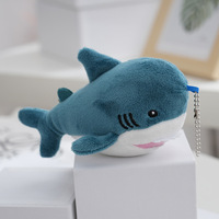 Porte-clés en peluche Requin de 14 cm, jouets et breloques en peluche, pendentifs, jouets doux en forme d'animal
