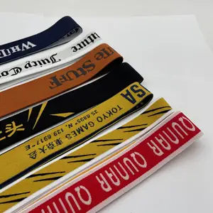2023 맞춤형 디자인 인쇄 속옷 탄성 허리띠 탄성 자카드 밴드