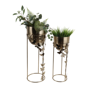 Vasi Decorativi in Metallo con Farfalle, Fioriere da Interno ed Esterno, Set di Vasi Moderni da Terra - Product Image 2