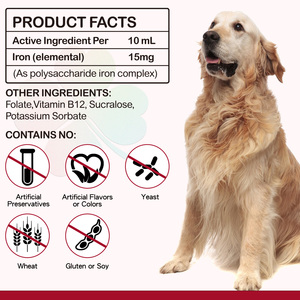 Oimmal Compléments alimentaires à saveur de caramel naturel Supplément <span class=keywords><strong>pour</strong></span> animaux de compagnie Gouttes de fer liquide <span class=keywords><strong>pour</strong></span> <span class=keywords><strong>chiens</strong></span> chats Favorise la santé du sang - Product Image 6