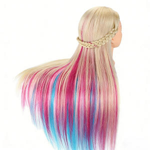 Cabeza <span class=keywords><strong>de</strong></span> Maniquí Sintética Resistente al Calor - Estilo Yaki para Prácticas <span class=keywords><strong>de</strong></span> Peluquería, Trenzado y Cosmetología - Product Image 2