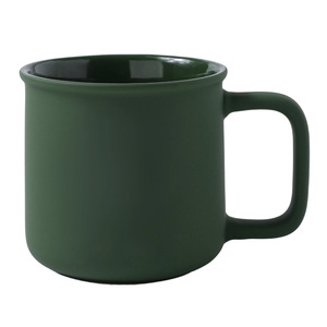 Mug en céramique émaillée personnalisé vert mat avec logo imprimable – Cadeau d'entreprise transfrontalier - Product Image 2
