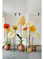 ZA-016 benutzer definierte Riesen blume freistehende Set Hochzeit Versorgung Home Decoration Festival Dekor Seide Organza Papier Eva Material