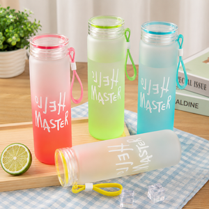 Vaso de Vidrio Personalizado al por Mayor con Logotipo, Diseño Clásico, Colorido, Esmerilado, Cambia de Color, con Tapa y Pajita, Apto para Lavavajillas y Microondas - Product Image 5