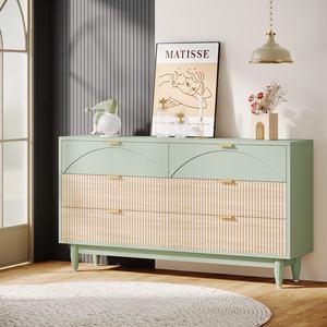 Nouvelle conception moderne de placard de rangement de luxe, armoire en bois vert à 6 tiroirs, coiffeuse avec <span class=keywords><strong>panneau</strong></span> en MDF, utilisation dans le salon - Product Image 6