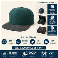 Casquette de baseball personnalisable vierge à visière plate, 6 panneaux, snapback, en daim, bleu sarcelle et gris anthracite, réglable, pour le sport, vente en gros, OEM, faible MOQ