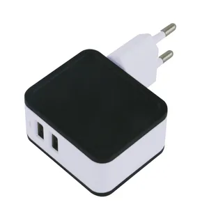 5V 2.4A 2 USB ports travel fast adapter travel wall charger for phone us au eu uk plugs phone mult colourful USB charger