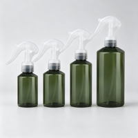 Botol Semprot Plastik Kosong 100ml 150ml 200ml 500ml, Bahu Miring, Hijau Tua Amber, Model Little Mouse, dengan Tombol Semprot