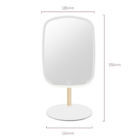 Miroir de maquillage LED rechargeable à 3 couleurs, miroir de maquillage avec lumière LED, miroir de maquillage rotatif à 90 degrés