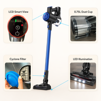 Aspirateur à main sans sac portable haute puissance et forte aspiration avec filtre HEPA, capacité de 0,6 L pour hôtels, tapis épais et poils d'animaux