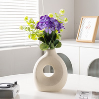 Vase en céramique Art Déco écologique pour la décoration de la maison à l'occasion de Pâques et de mariages, arrangement floral créatif pour table, ornement