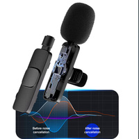 Microphones sans fil portables TikTok Live Mini à clipser, micros-cravates à distance pour chemise, micros à condensateur vocaux pour iPhone OEM