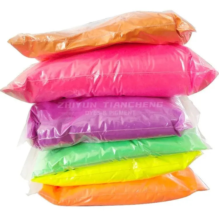 Boya/reçine/balçık/oyuncak/plastik için renk floresan pigment gölge listesi pigment