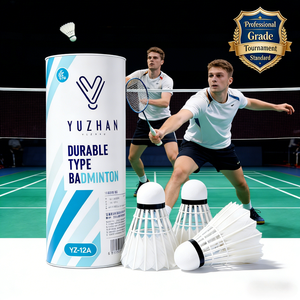 Volants de <span class=keywords><strong>badminton</strong></span> en plumes d'oie durables, résistants au vent, à vol stable pour la compétition et l'entraînement en extérieur, pack de 3, 6 ou 12 pièces, vente en gros - Product Image 3