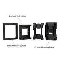 Ensemble de cadres de montage en aluminium 6061 anodisé noir usiné CNC avec haute précision et pièces de fabrication sur mesure à haute tolérance