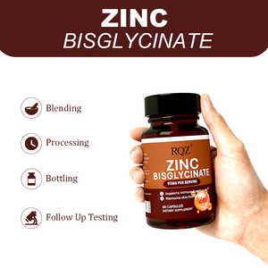 OEM Zink-Bisglycinat 95mg Kapseln - Immununterstützung Hautgesundheit Nahrungsergänzungsmittel für Erwachsene 2 Kapseln Täglich 60-Kapseln Großpackung - Product Image 4