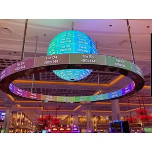 Canbest FL P1.5 P1.8 P2 P25 Display Led Circular Flexível Macio 360 Graus Rodada Led Video Wall Curvo Círculo Led Painel De Tela