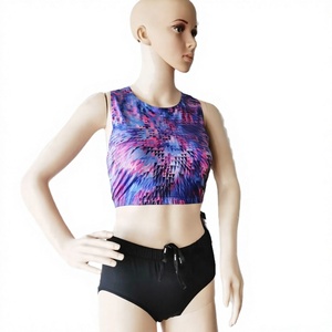 Camiseta Deportiva para Mujer con Estampado Geométrico, Cuello Redondo, Secado Rápido, Sublimación, Spandex, Poliéster - Product Image 2