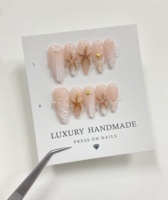Faux ongles en acrylique en gros pour salon de manucure, usage professionnel, design personnalisé, faits à la main, couverture complète