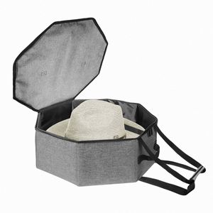 Cross-Border Amz Hot-Selling Foldable Fabric <b>Box</b> Cowboy <b>Hat</b> Storage Bag With Handle for Men & Women Clothing - Product Image 1