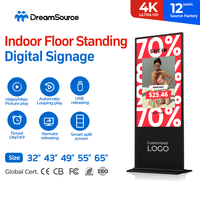 Señalización Digital Vertical para Suelo de Fábrica, Pantalla Táctil de 43, 49, 55, 65 Pulgadas, 4K, Máquina de Publicidad para Vestíbulo de Hotel