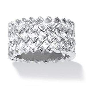 Anello a Mezza Fascia con Design a T, Anello Semplice da Dito per Donne - Product Image 1