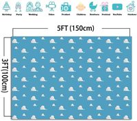 Toile de fond photo pour fête d'anniversaire d'enfant sur le thème de Boy Story, ciel bleu, nuages blancs, toile de fond photo pour baby shower en vinyle