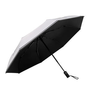 Parapluie automatique de style chinois Panda, petit ours, garçons, protection solaire, anti-UV, colle noire, pliable, double usage, soleil et pluie - Product Image 5