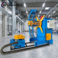 Décrouleur hydraulique automatique robuste de 5 tonnes pour bobines d'acier avec bras de pressage pour chargement de voitures