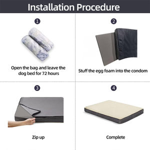 Fabricante, venta al por mayor, lavable, huevo, espuma viscoelástica, proveedor de productos para mascotas, cama grande para perros ortopédica - Product Image 3