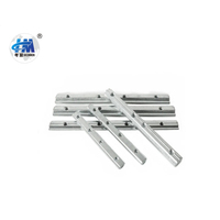 Carril de guía lineal perforado personalizado de 180 grados y 180 temperaturas, Conector de esquina de grados, LED de aleación de aluminio recubierto de polvo