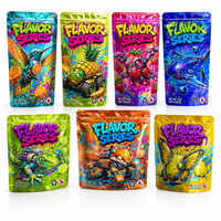 Sacs Mylar Holographiques Personnalisés Uniques Spéciaux Cali Packs, Sachets Refermables Stratifiés 1/8oz 1g 3.5g 7g 28g pour Emballage de Bonbons et Lait