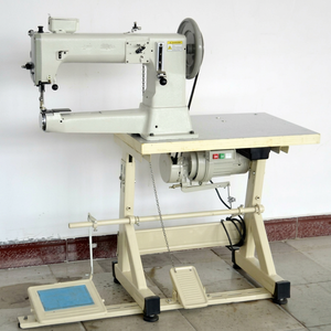 Machine à coudre industrielle 441 à bras long, cylindrique, avec pied entraîneur, extra robuste, 750W, haute vitesse, alimentation composée, point noué, moteur industriel - Product Image 1